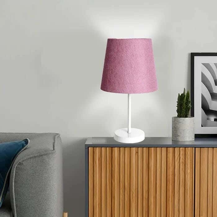 TBS Fabric Modern Table Lamp, 45 ×23 cm - Cashmere