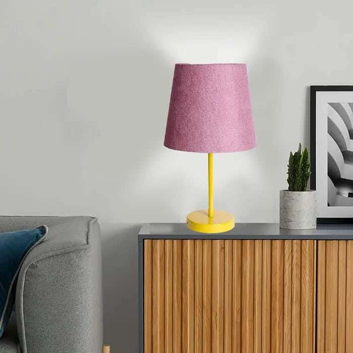 TBS Fabric Modern Table Lamp, 45 ×23 cm - Cashmere