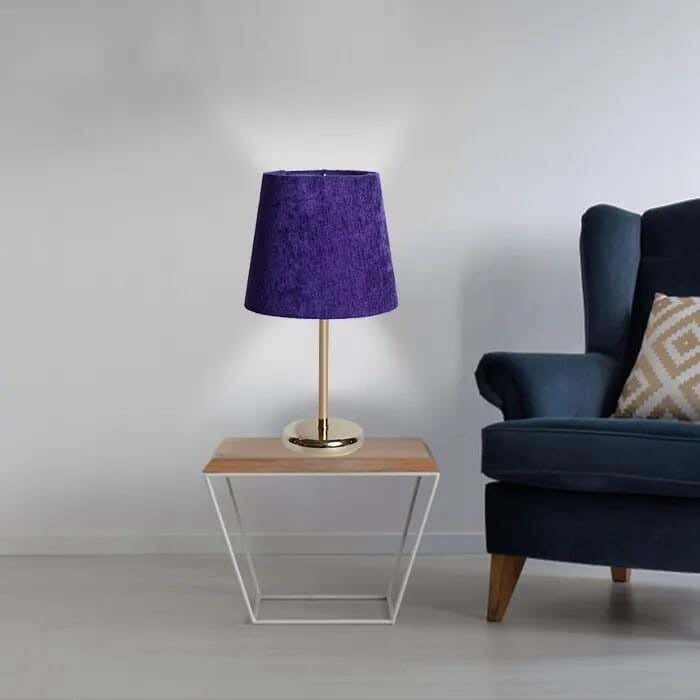 TBS Fabric Modern Table Lamp, 45 ×23 cm - Navy Blue
