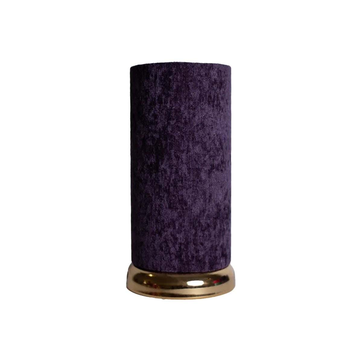 TBS Fabric Modern Table Lamp, 25 ×12 cm - Purple
