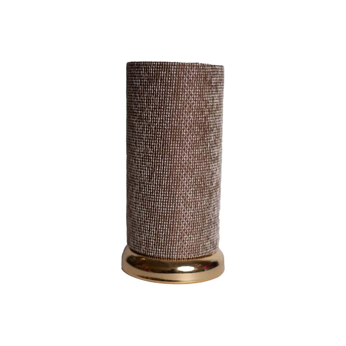 TBS Fabric Modern Table Lamp, 25 ×12 cm - Brown