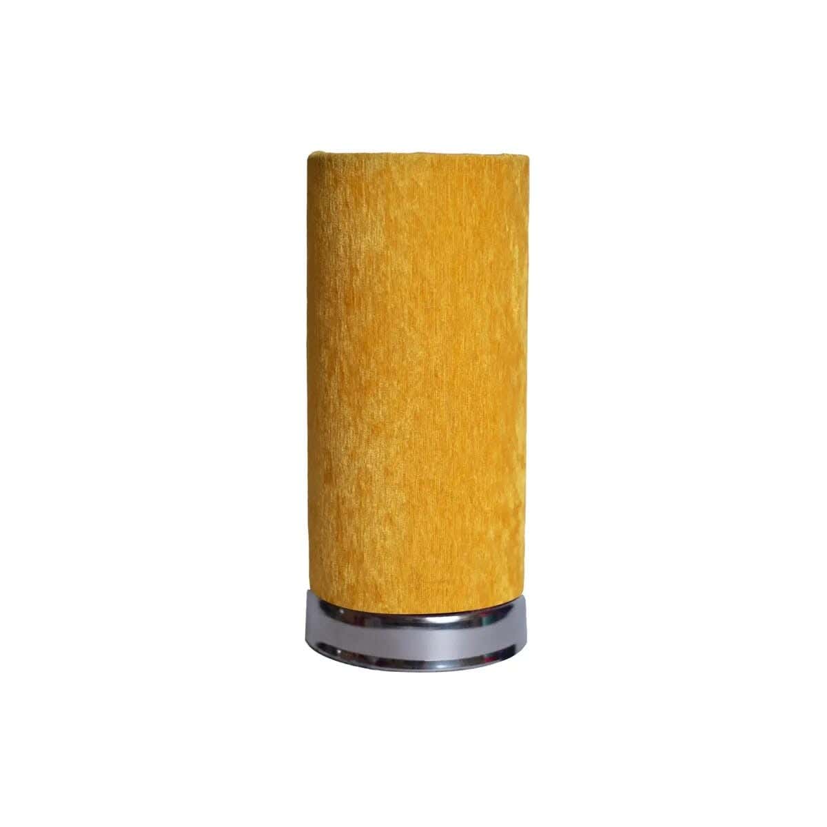 TBS Fabric Modern Table Lamp, 25 ×12 cm - Mustard