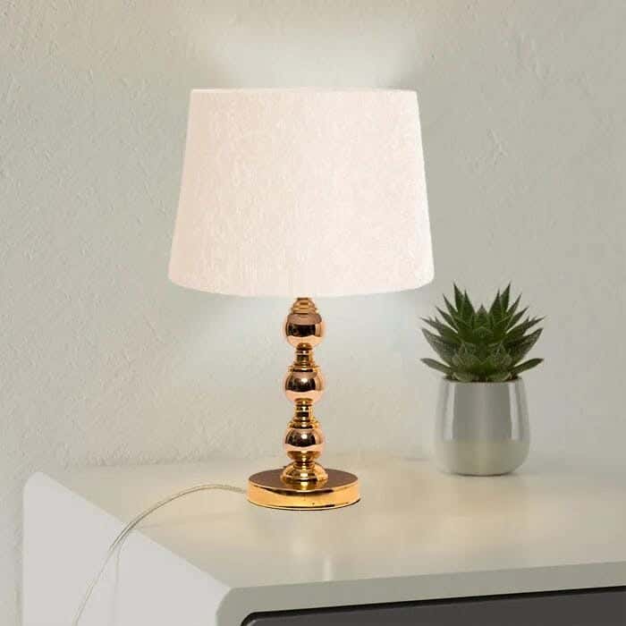 TBS Fabric Modern Table Lamp, 45 ×30 cm - Off White
