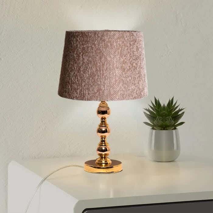 TBS Fabric Modern Table Lamp, 45 ×30 cm - Grey