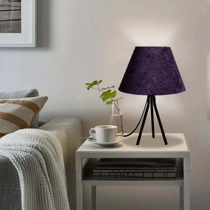 TBS Fabric Modern Table Lamp, 45 ×30 cm - Navy Blue