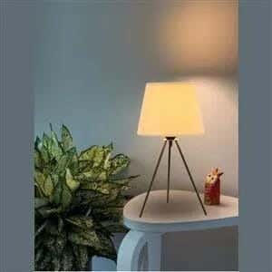 TBS Fabric Modern Table Lamp, 65 ×30 cm - Beige