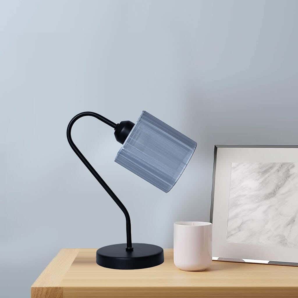 TBS Fabric Modern Table Lamp, 45 ×15 cm - Grey