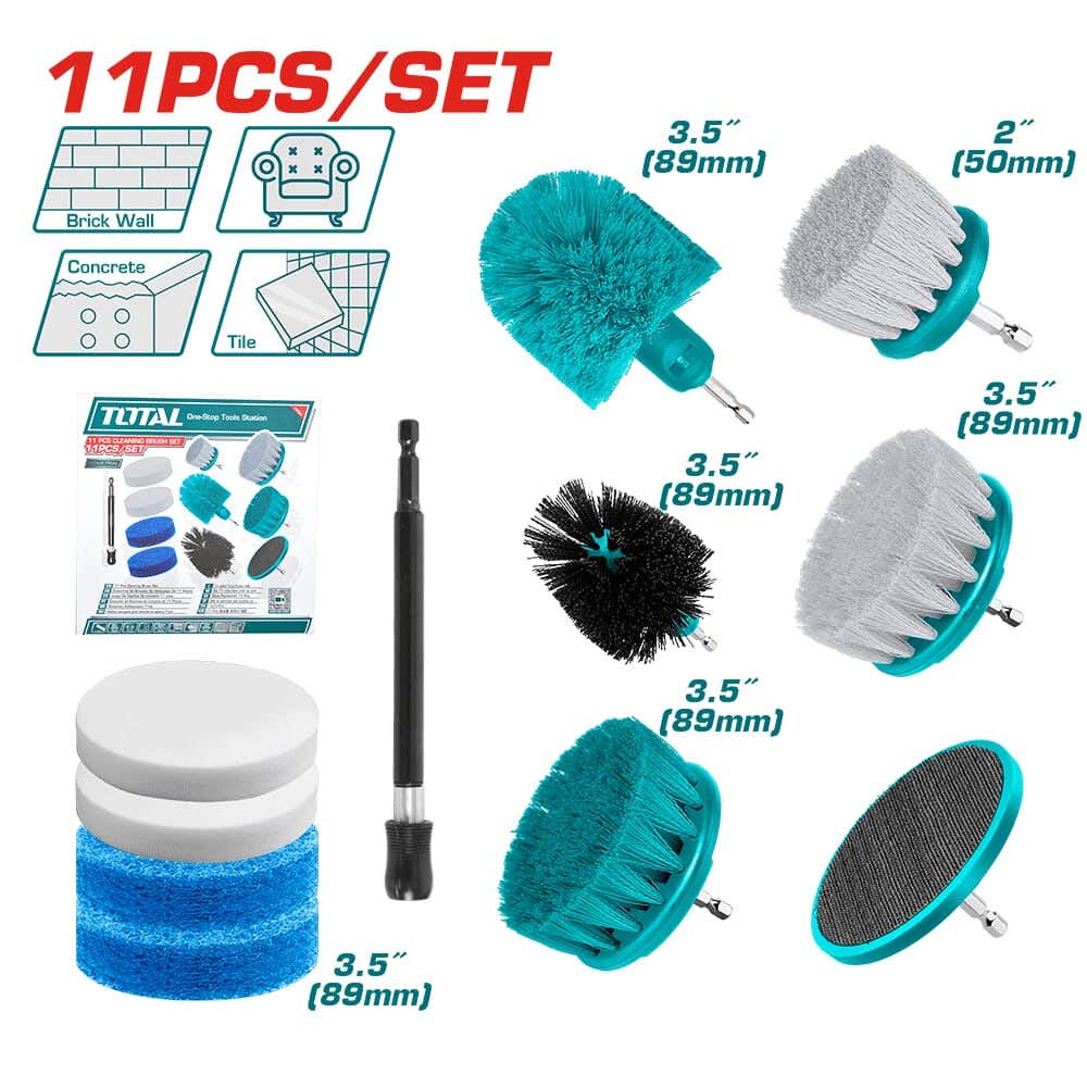 Total Brush Set, 11 Pieces, TACB1101 - Blue