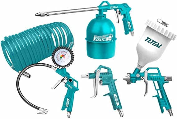 Tota TATK053l Air Tools Set, 5 Pieces - Blue