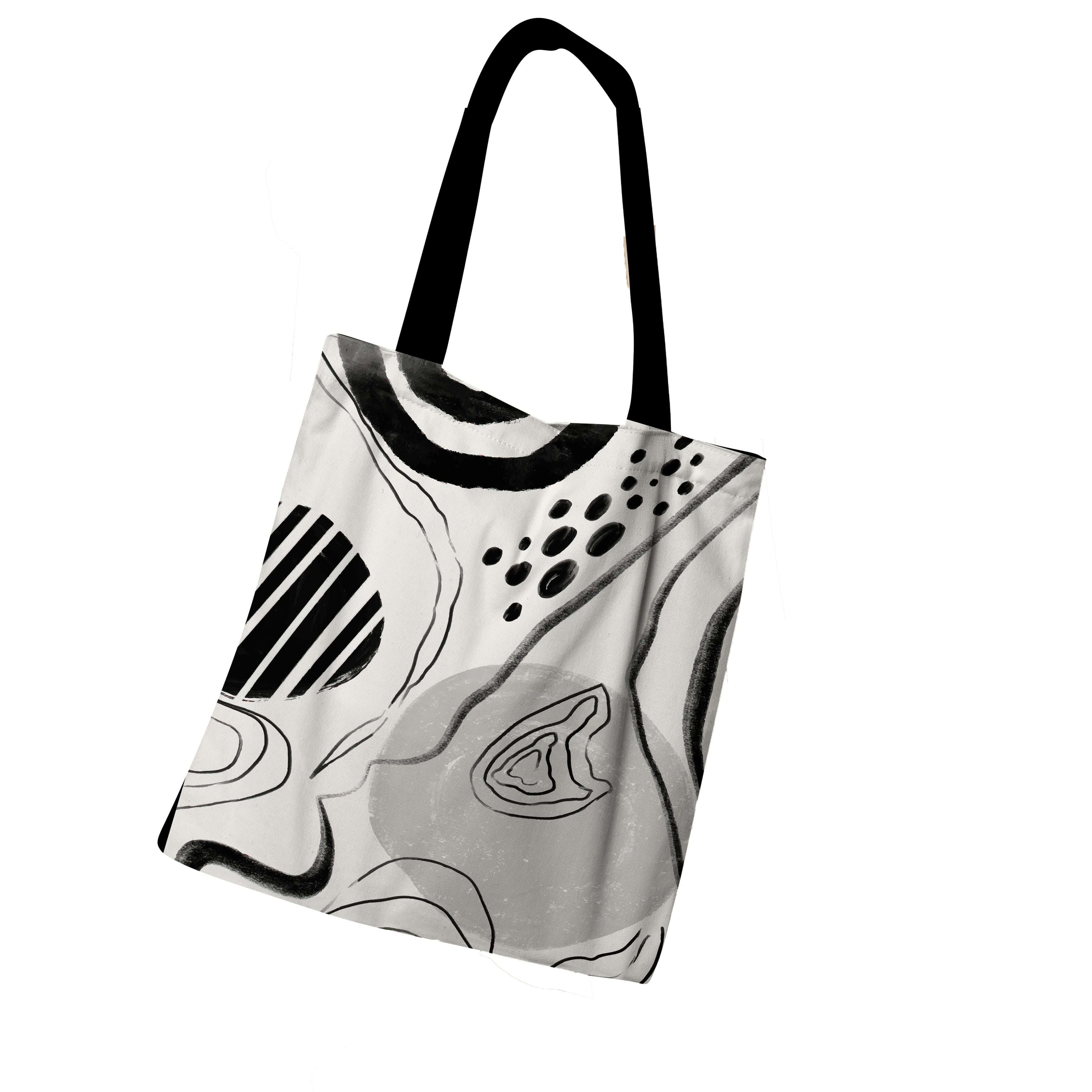 Tote Bag with Zipper, 41×46 cm - Multicolor