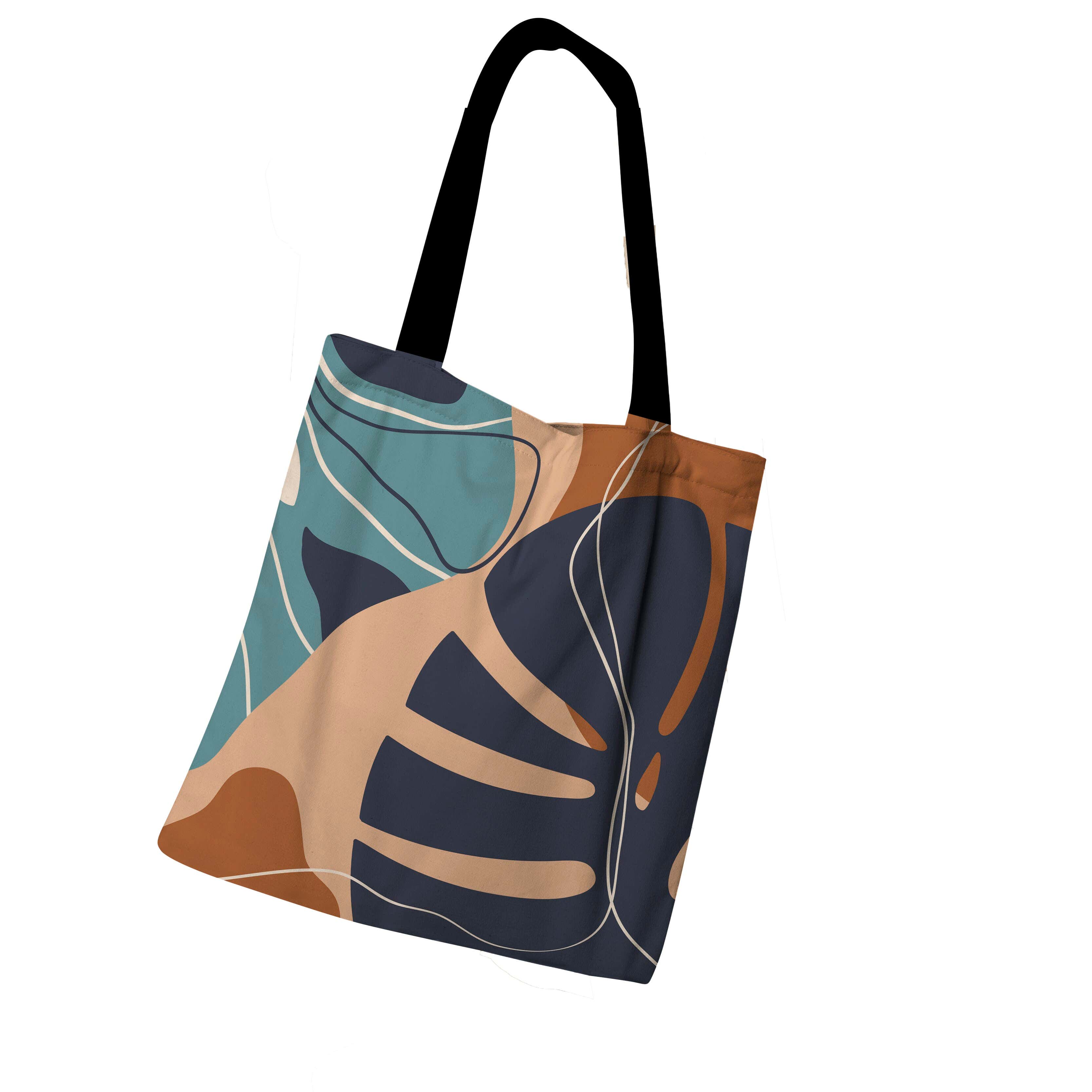 Tote Bag with Zipper, 41×46 cm - Multicolor