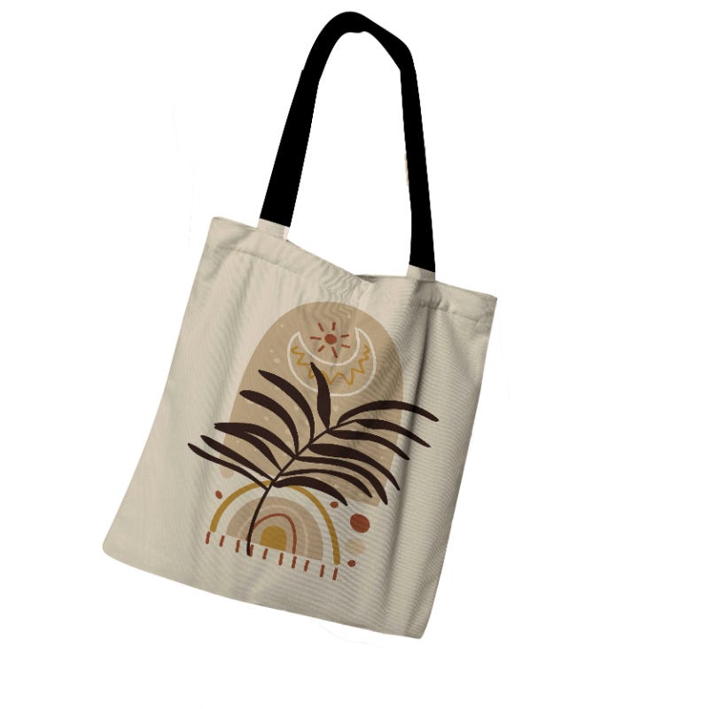 IK Designs Canvas Shoulder Bag, 43X 47 cm
