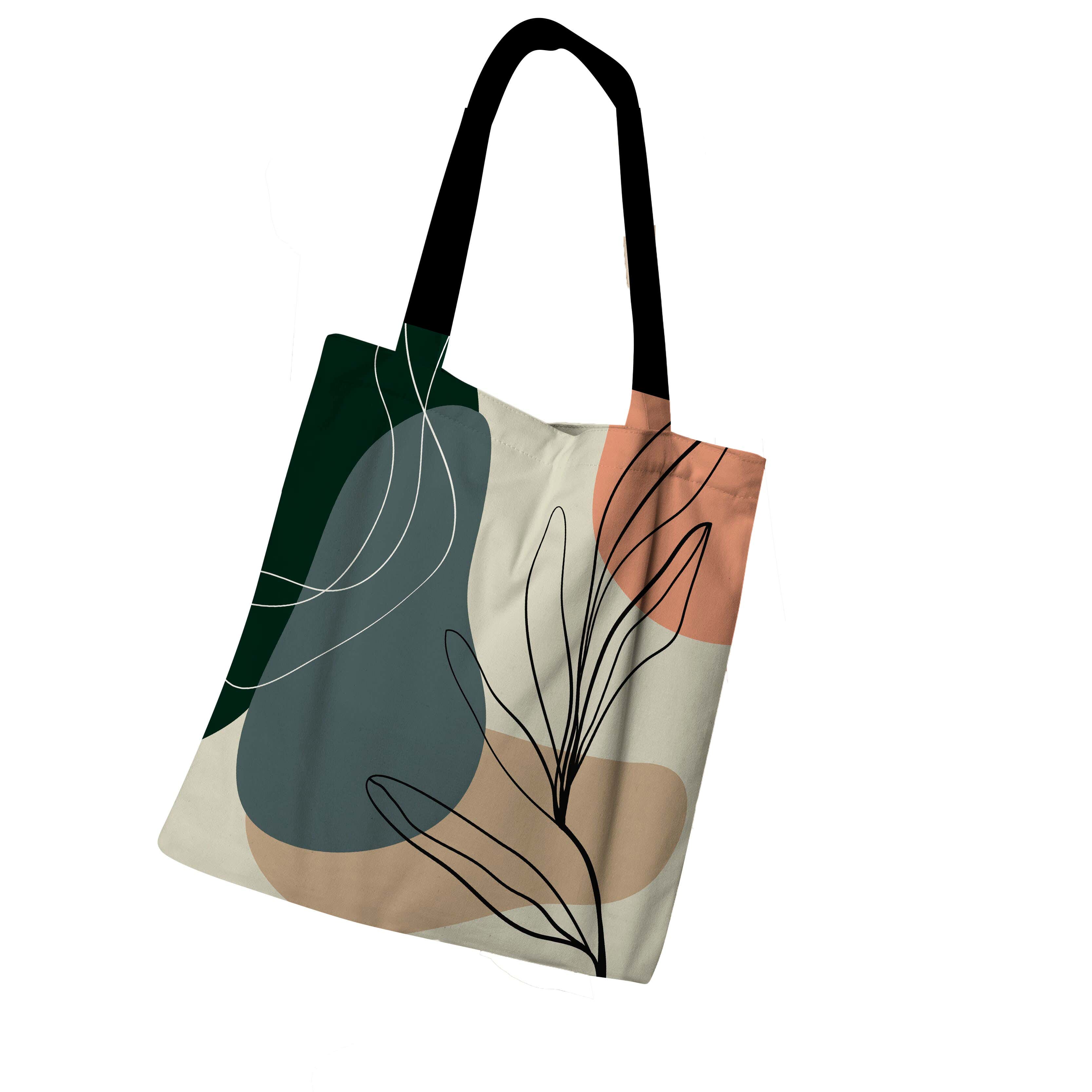 Tote Bag with Zipper, 41×46 cm - Multicolor