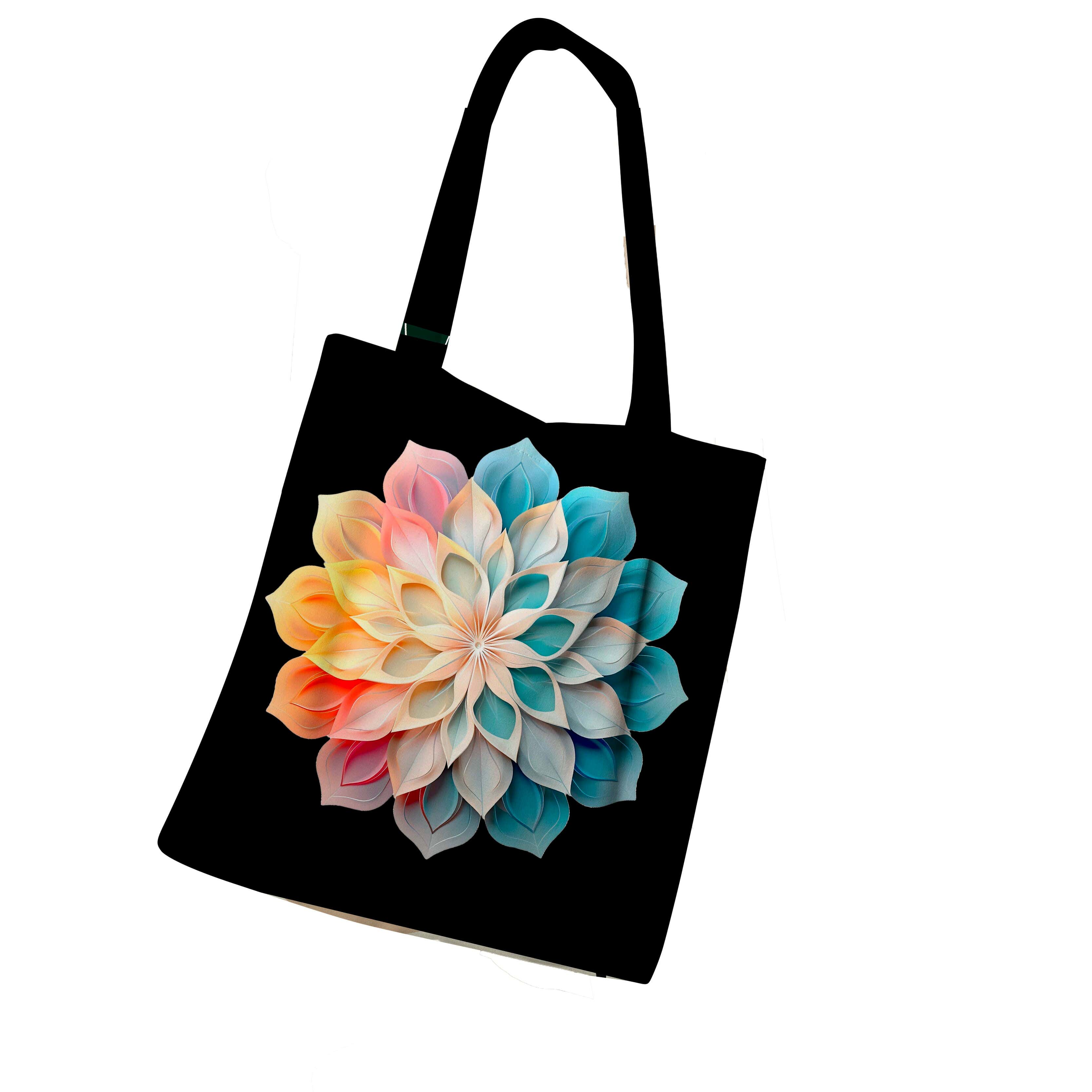 Tote Bag with Zipper, 41×46 cm - Multicolor