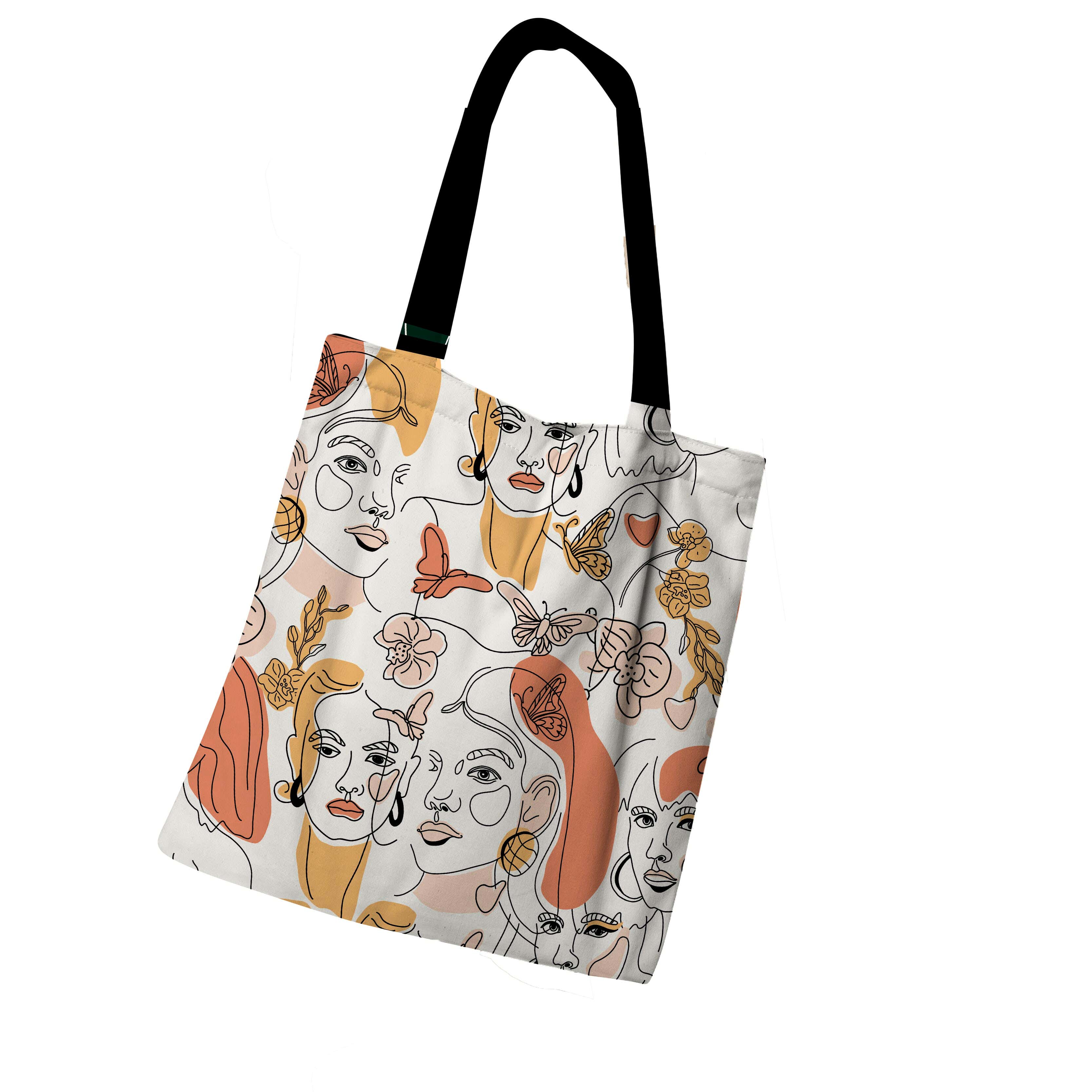 Tote Bag with Zipper, 41×46 cm - Multicolor