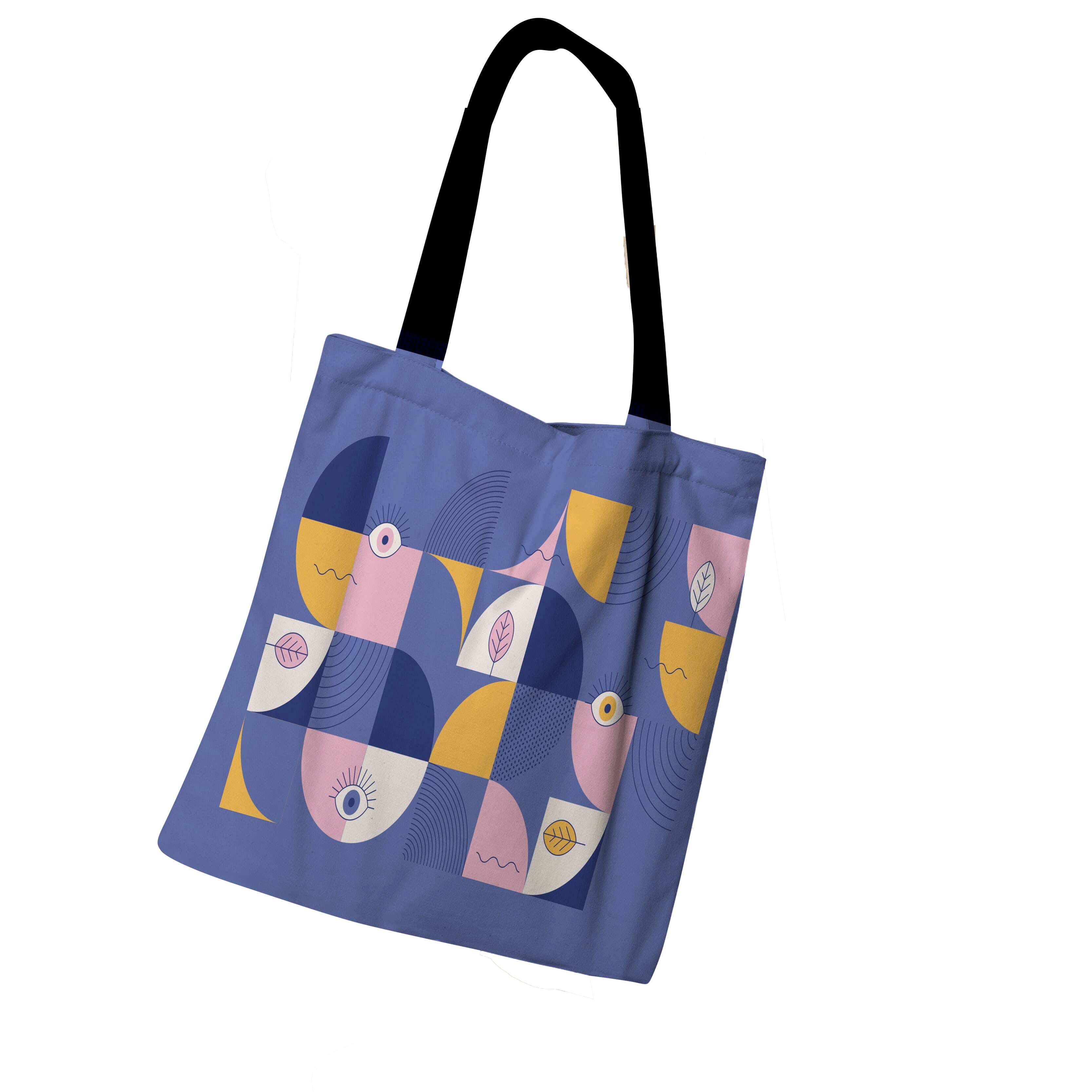 Tote Bag with Zipper, 41×46 cm - Multicolor