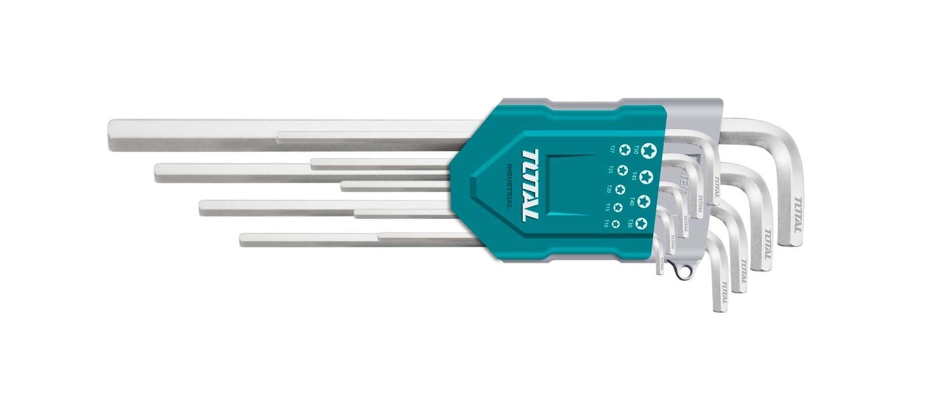 Total THT106192 Hex Key Set, 9 Pcs - Green Silver