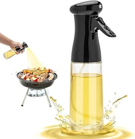 200ml Refillable Glass Oil Spray Bottle -Transparent