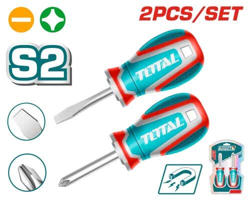 Total Manual Screwdriver Set, 2 Pieces, TKSDS2226 - Blue