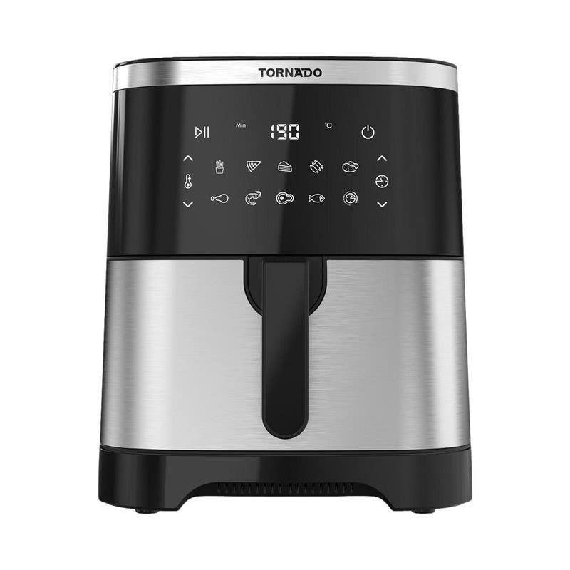Tornado Air Fryer, Stainless Steel, 1800 Watts, 8 Liters, Digital, TFE-A1808TS1A - Black Silver