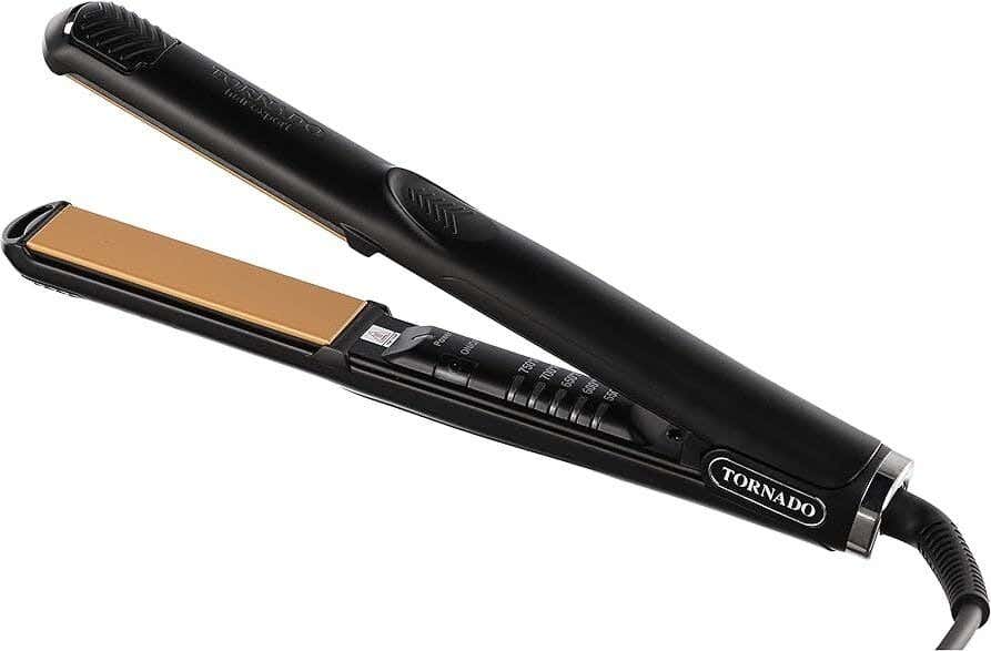 Tornado Gold 750F Hair Straightener, 6 Temperature Levels - Black