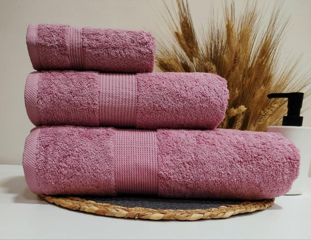 jacquardina Cotton Face Towel Set, 3 Pieces - Cashmere