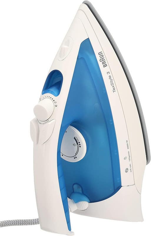 Braun TS 340 C TexStyle 3 Steam Iron, 2000 Watt - White Blue