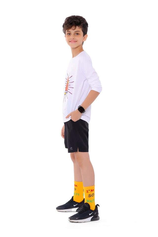 Anja Polyester Long Sleeve T-Shirt, For Boys - White