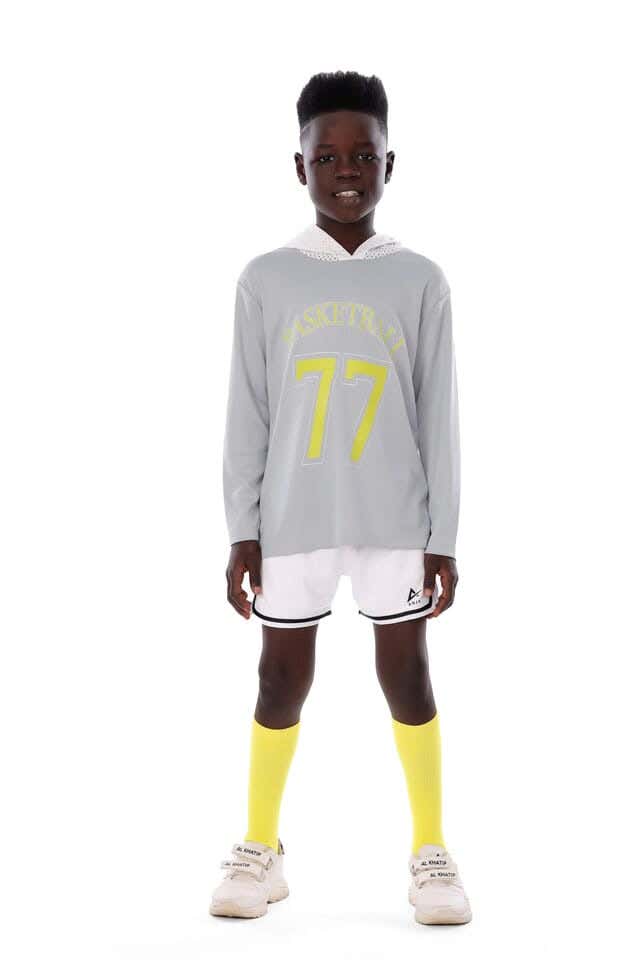 Anja Polyester Long Sleeve T-Shirt, For Boys - Grey