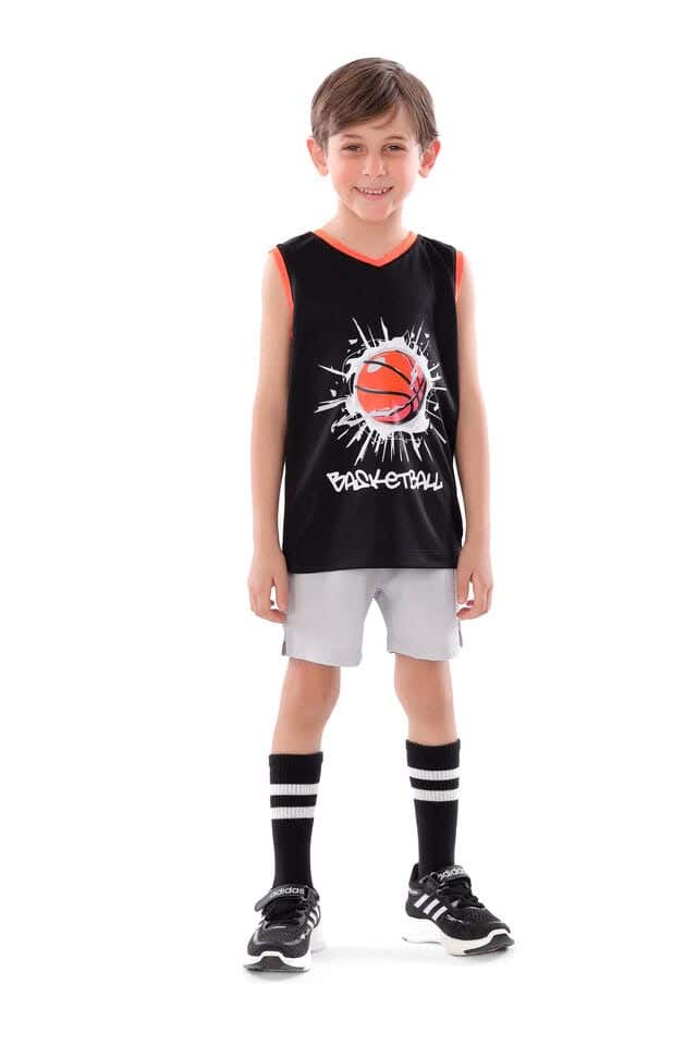 Anja Polyester Sleeveless T-Shirt, For Boys - Black