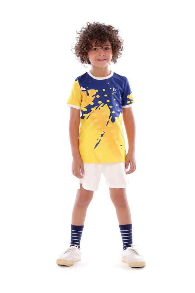 Anja Polyester Short Sleeve T-Shirt, For Boys - Yellow