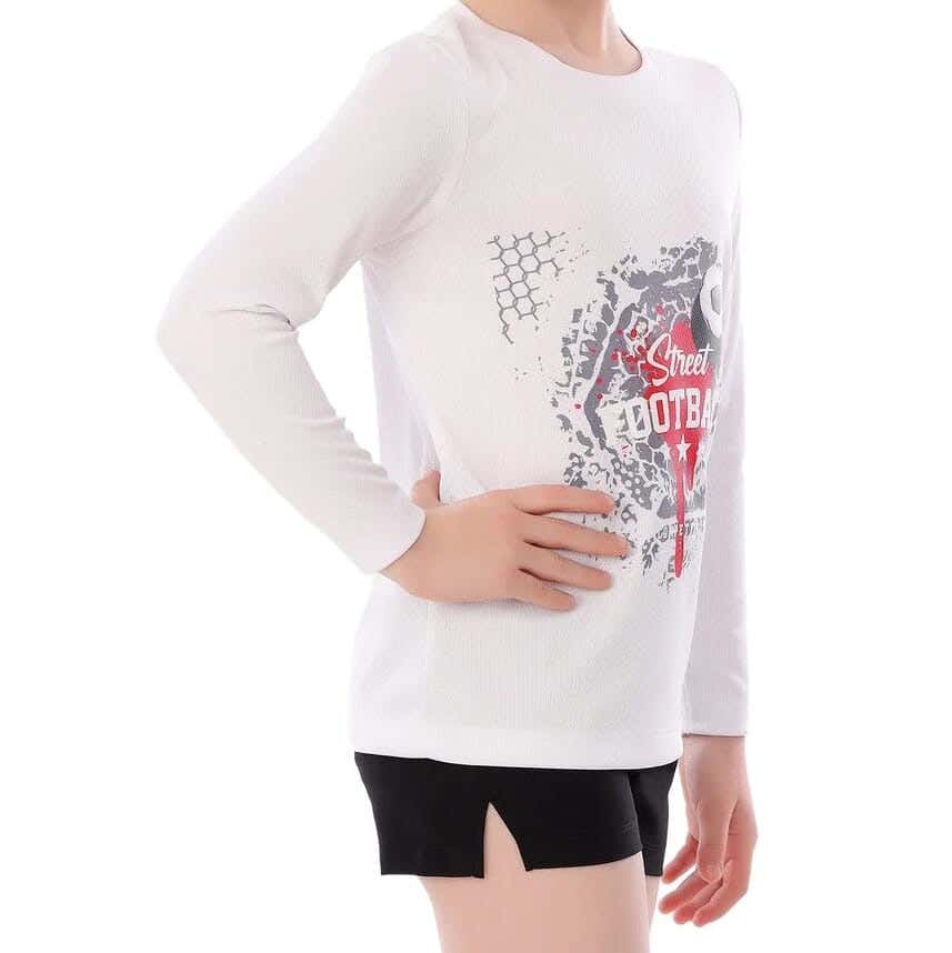 Dry Fit T-Shirt For Boys, 4-6 Years - White