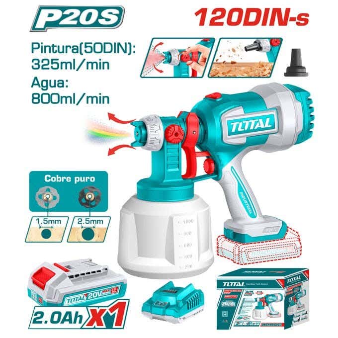 Total spray gun, 20 volts - blue