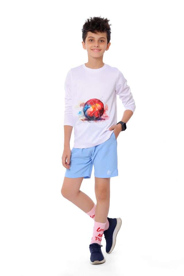 Anja Polyester Long Sleeve T-Shirt, For Boys - White