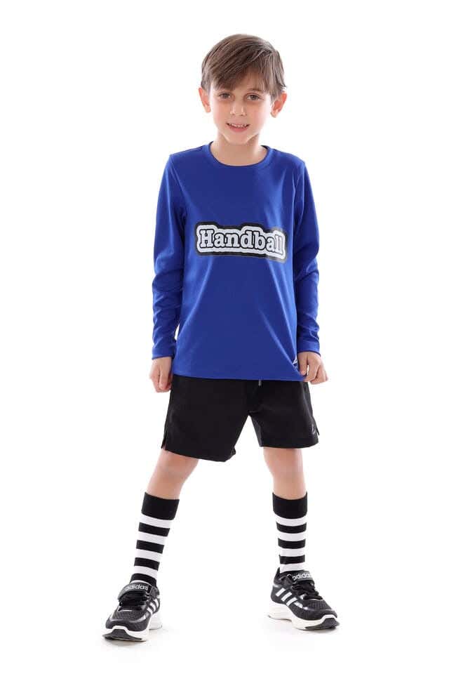 Anja Polyester Long Sleeve T-Shirt, For Boys - Blue