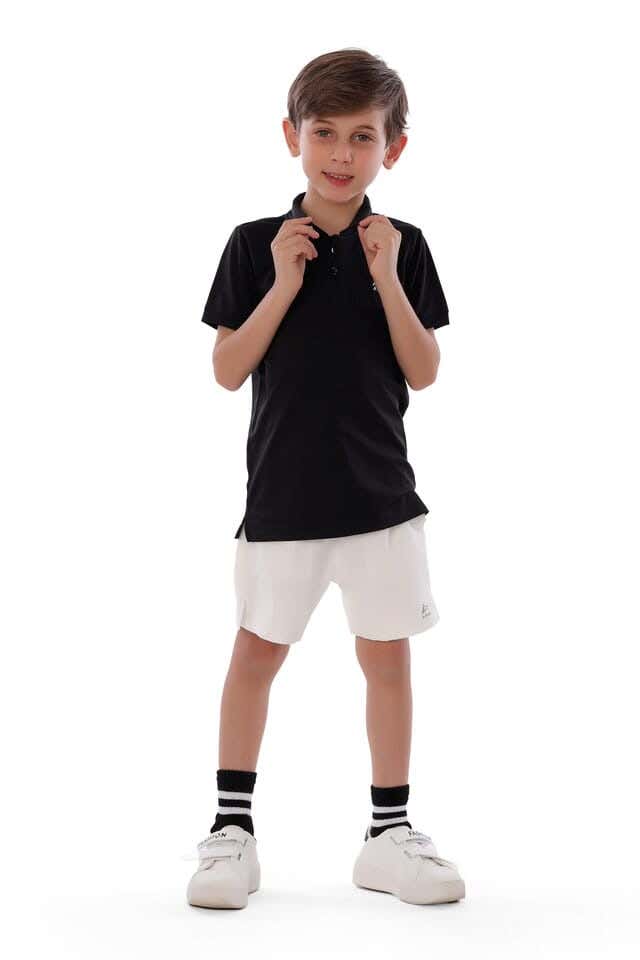 Anja Polyester Short Sleeve T-Shirt, For Boys - Black