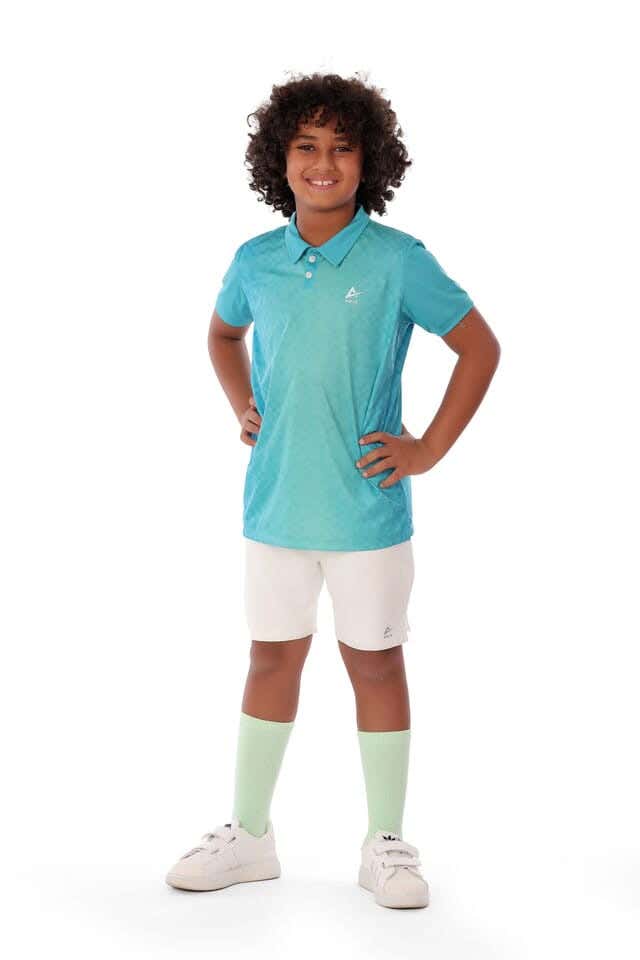 Anja Polyester Short Sleeve T-Shirt, For Boys - Lightblue