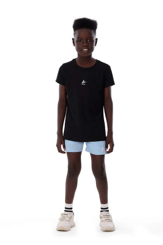 Anja Polyester Short Sleeve T-Shirt, For Boys - Black