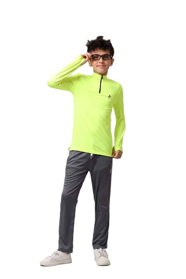 Anja Polyester Long Sleeve T-Shirt, For Boys - Neonyellow