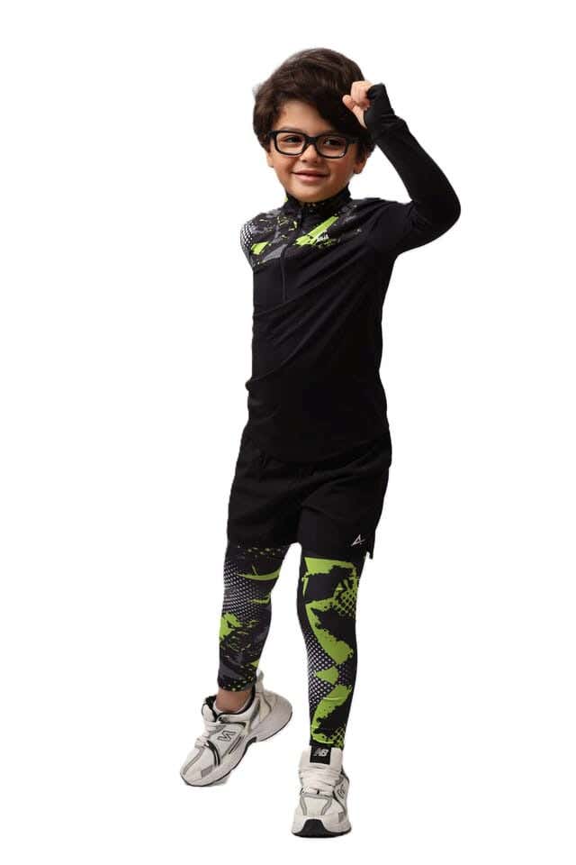 Anja Polyester Long Sleeve T-Shirt, For Boys - Black