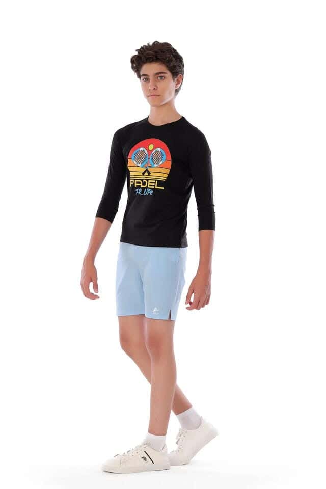 Anja Polyester Long Sleeve T-Shirt, For Boys - Black