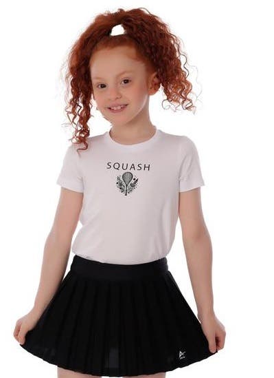 Anja Polyester Short Sleeve T-Shirt, For Girls - White