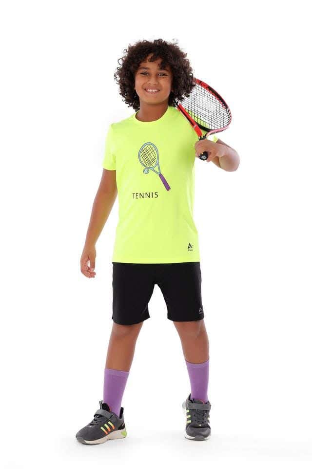 Anja Polyester Short Sleeve T-Shirt, For Boys - Yellow