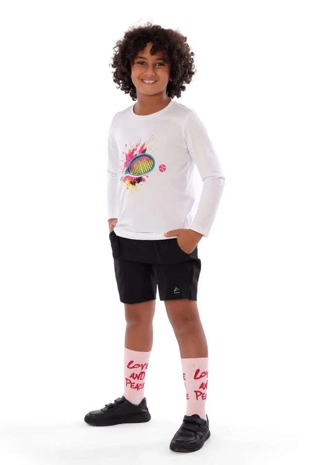 Anja Polyester Long Sleeve T-Shirt, For Boys - White