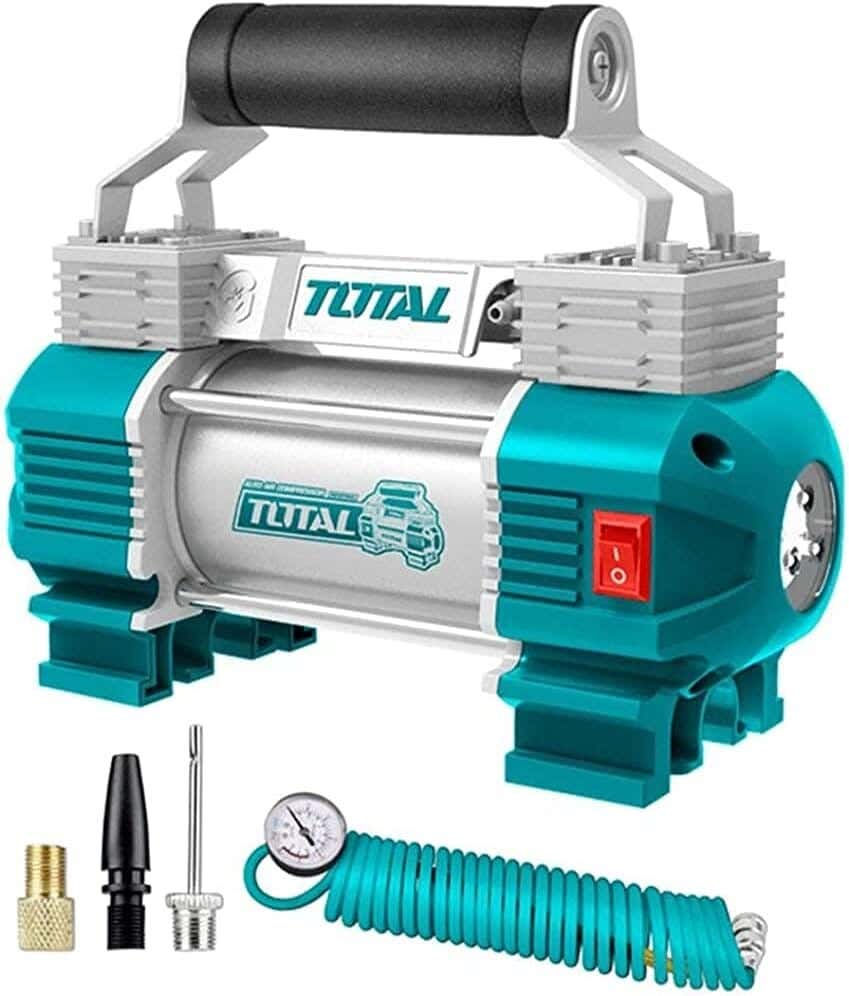 Total compressor, 2 pistons, 12 volt - blue