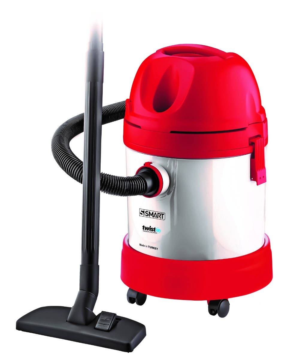 S Smart SVC2011T Canister Vacuum Cleaner, 1600 Watt - Red
