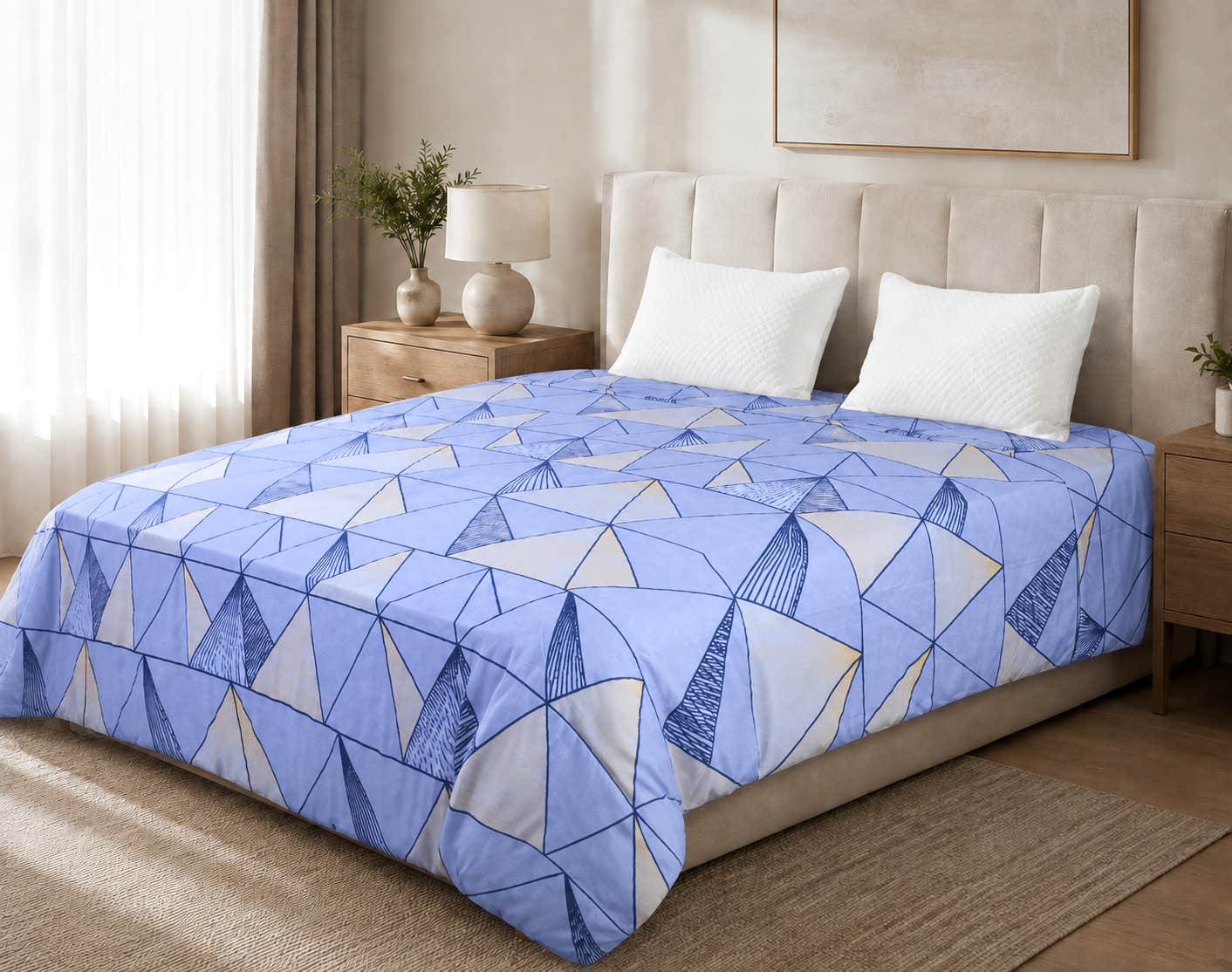 Bed&Bed Microfiber Duvet Cover, 230x230 cm - Light Blue
