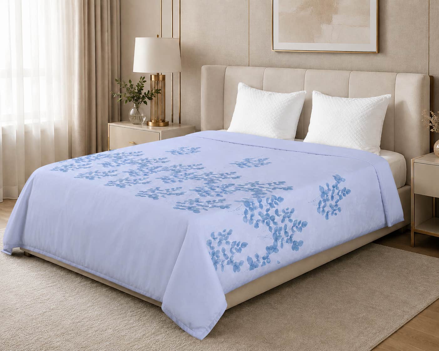 Bed&Bed Microfiber Duvet Cover, 230x230 cm - Light Grey