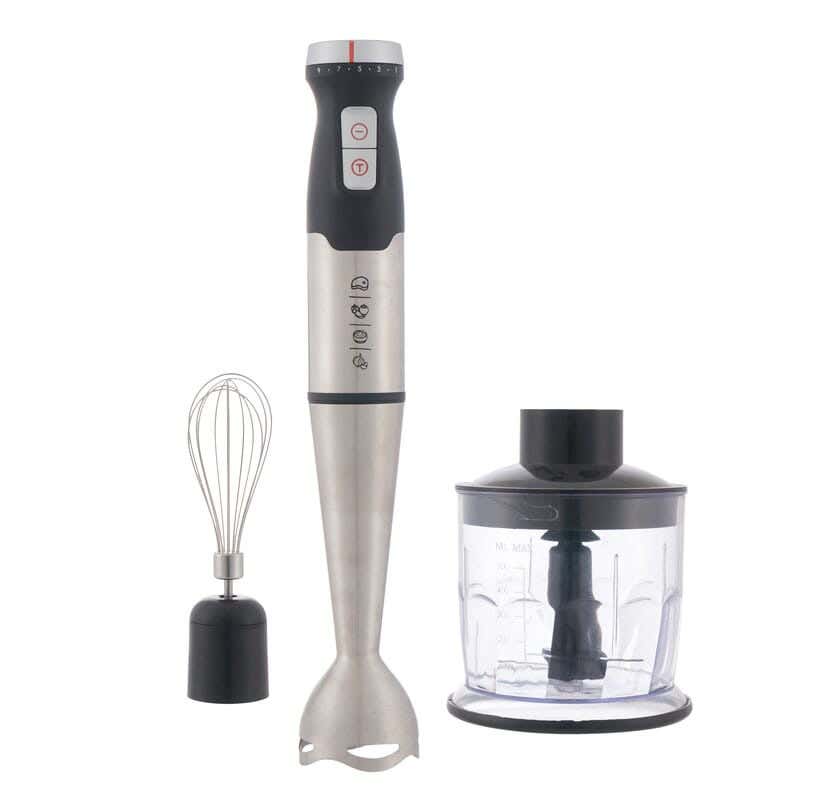 Ultra UHB105SE 5-in-1 Stainless Steel Hand Blender with Attachments, 500 ml, 1000W - Silver