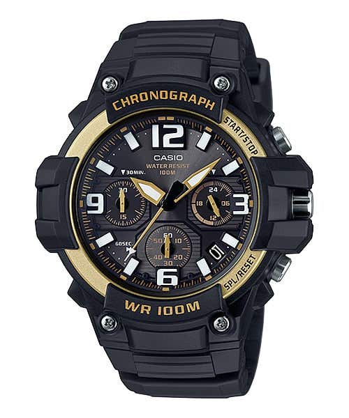 Casio MCW-100H-9A2VDF Analog Sport Watch for Men, Resin Band - Black